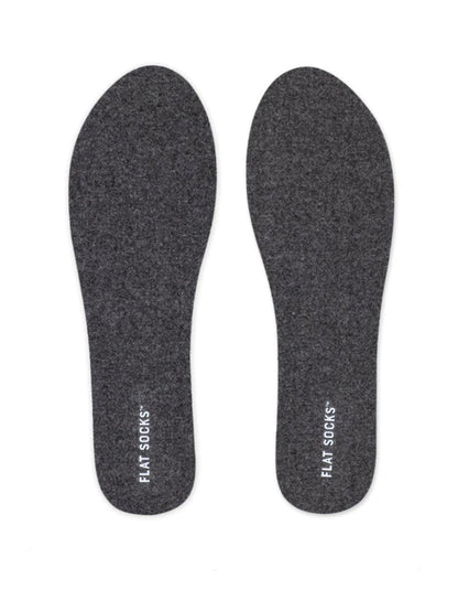 Flat Socks, Mens Dark Heather Wool