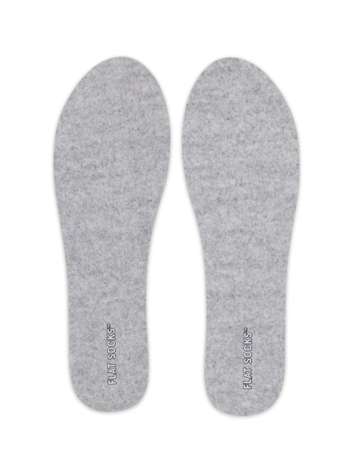 Flat Socks, Mens Light Heather Wool