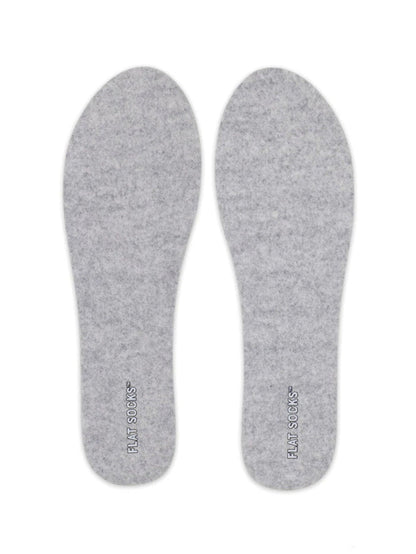 Flat Socks, Mens Light Heather Wool