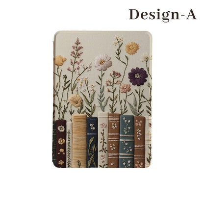 Floral & Book Lover Kindle Case with Hand Strap