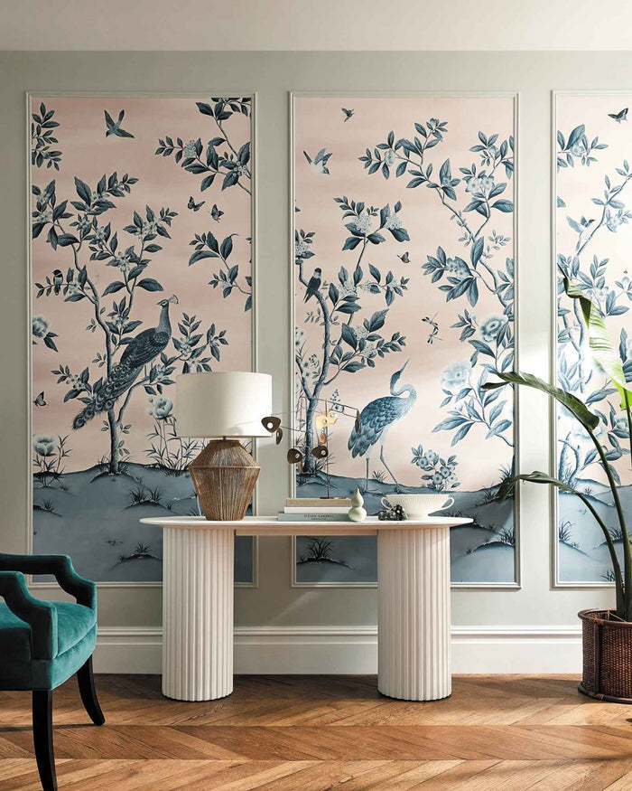 Florence Wallpaper - Powder/China Blue - Diane Hill