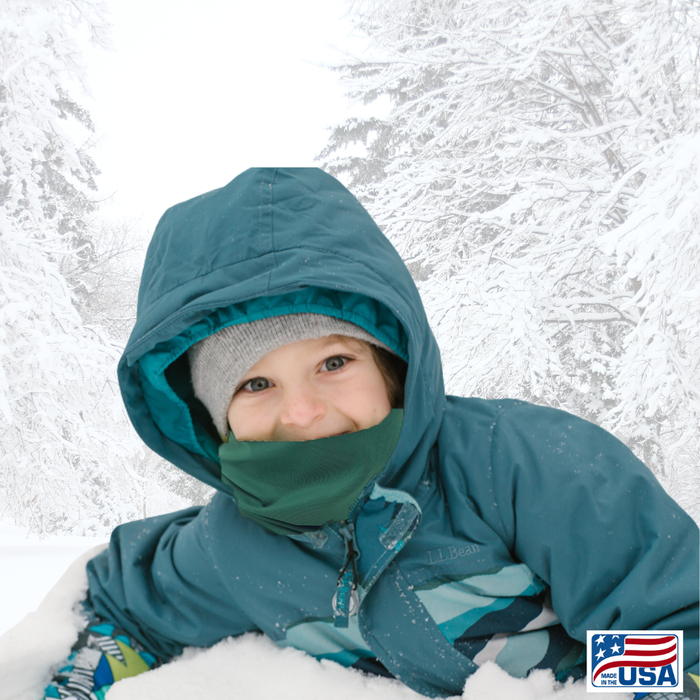 Look good and protect your neck and face from the cold and wind with a Neck Gaiter made in the USA by AdventureUs in Washburn Wisconsin. Made with high quality, pill-resistant Polartec® 200 Series fleece to keep adults and children warm and dry during cold weather and winter adventures. Neck warmers are a must-have addition to your cold weather layers.