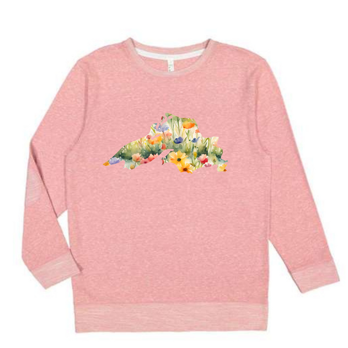 French Terry Sweatshirt - Adult - Lake Superior Floral