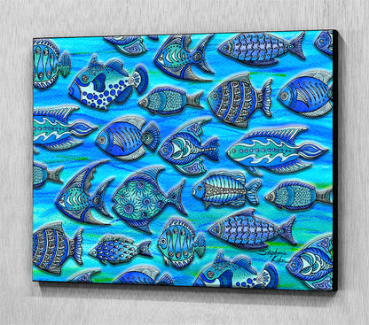 Funky Fish Wall Art Panel