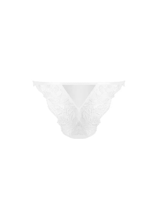 Gabriella Floral Embroidered Brief White