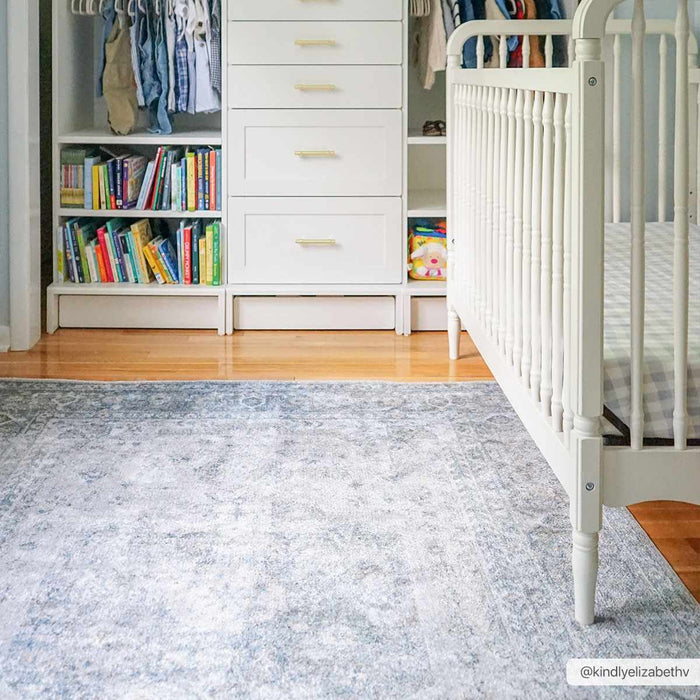 Gael Blue Washable Area Rug - Sweet Water Decor - Rugs