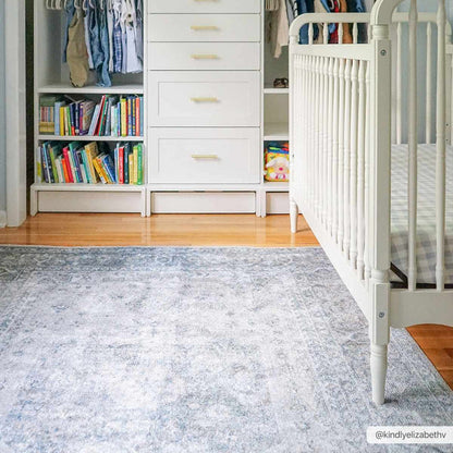 Gael Blue Washable Area Rug - Sweet Water Decor - Rugs