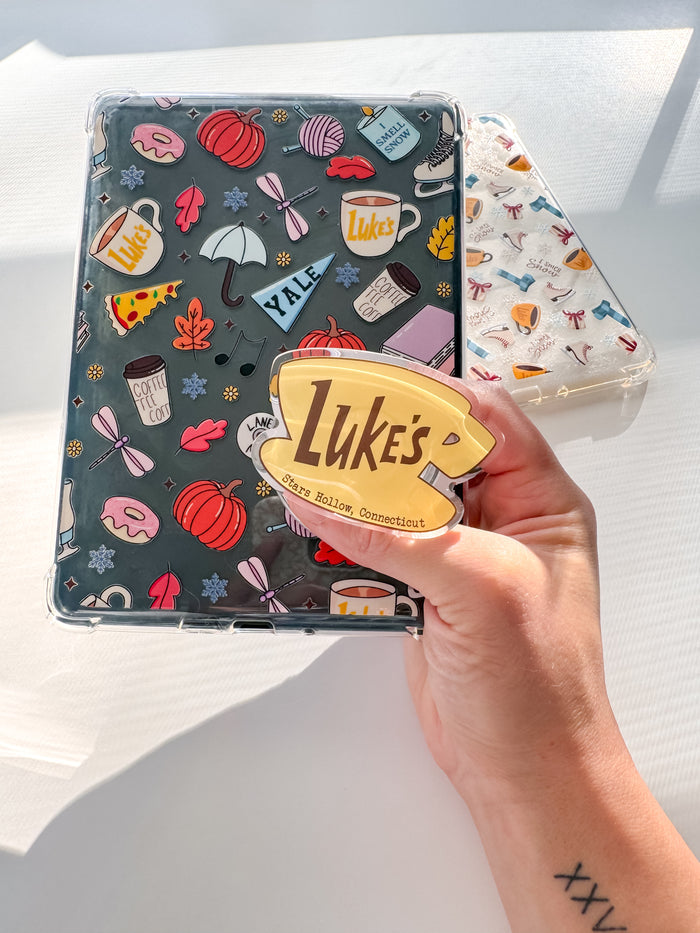 gilmore girls kindle case paired with lukes diner magsage grip