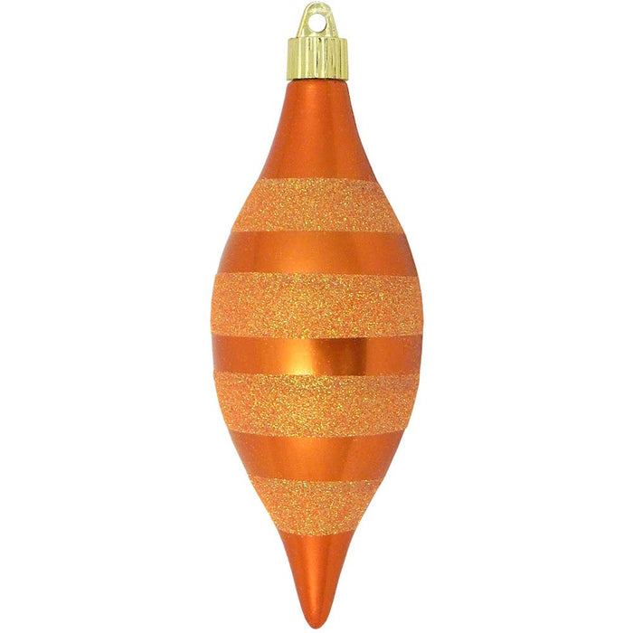 Gilded Gold 7" (178mm) Shatterproof Smooth Finial with White Tangles and Stars (4)