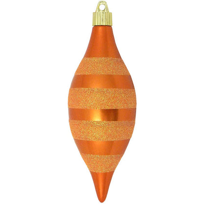 Gilded Gold 7" (178mm) Shatterproof Smooth Finial with White Tangles and Stars (4)