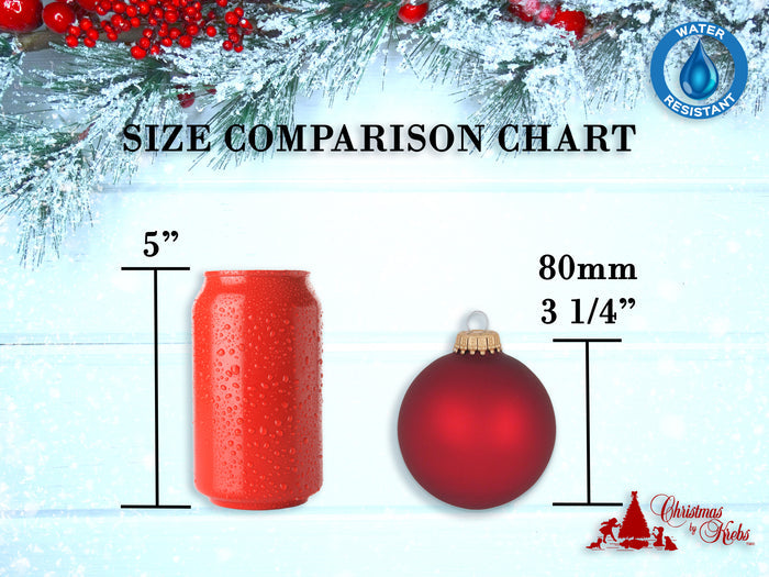 Glass Crafting Christmas Tree Ornaments - Designer DIY Balls from Christmas By Krebs (Clear with Gold Caps-4 Pieces, 3 1/4 inch (80mm))