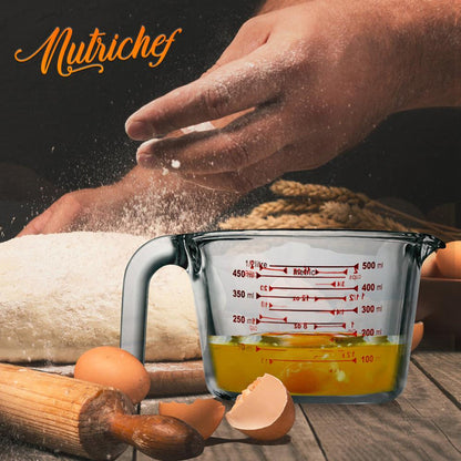 Glass Measuring Cup 500ml Precise Pouring Borosilicate Glass