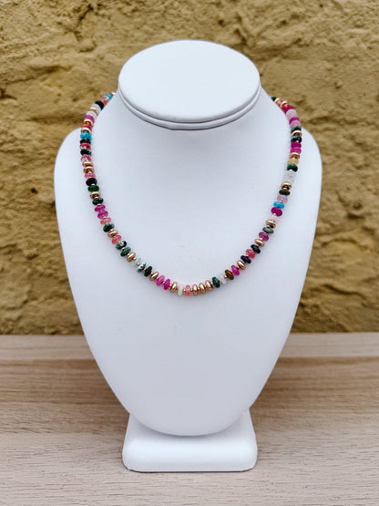 Golden Hour Multicolor Chip Bead Necklace