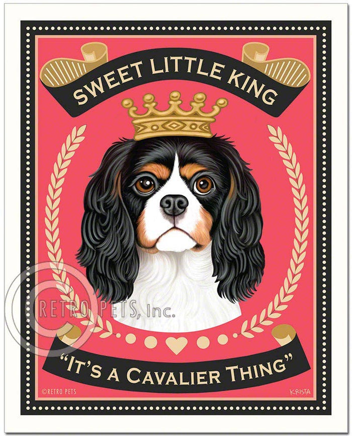 H-105  8x10 Print, Cavalier King Charles "Sweet Little King" - Dog.Dog.Cat.