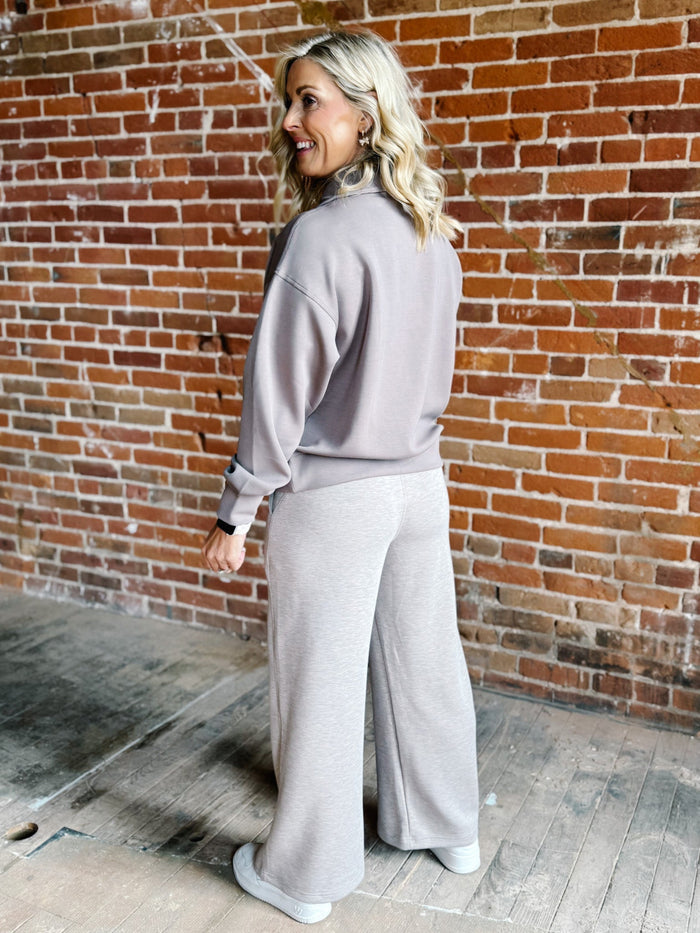 Halo Quarter Zip Pullover, Mocha
