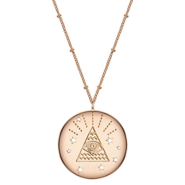 Hals Kette allsehendes Auge roségold