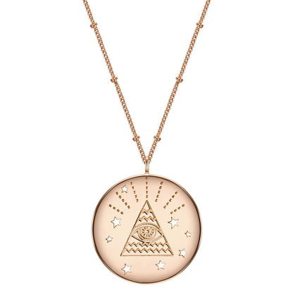 Hals Kette allsehendes Auge roségold