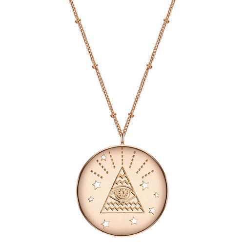 Hals Kette allsehendes Auge roségold