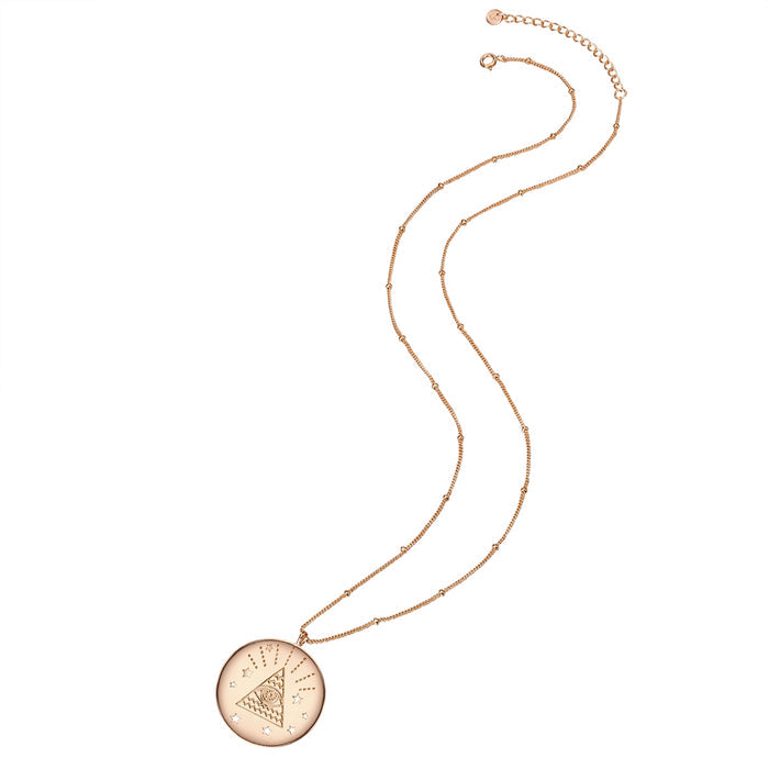 Hals Kette allsehendes Auge roségold
