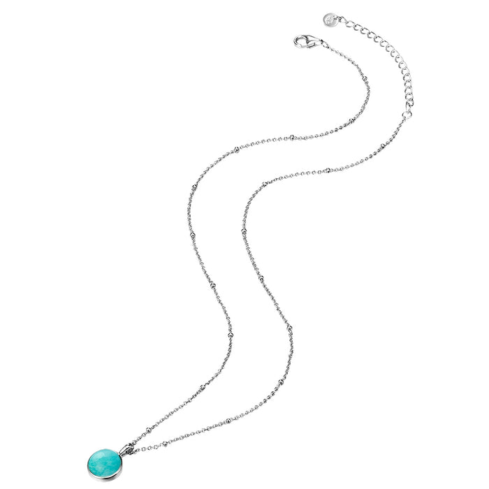 Halskette Amazonit silber