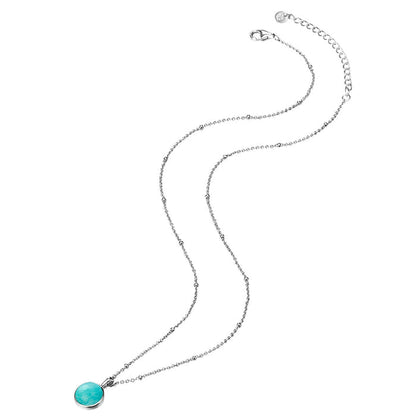 Halskette Amazonit silber