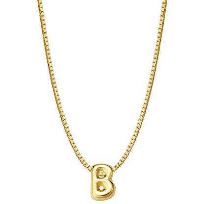 Halskette Bubble Letter B gold