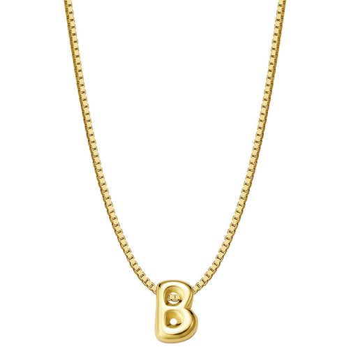 Halskette Bubble Letter B gold