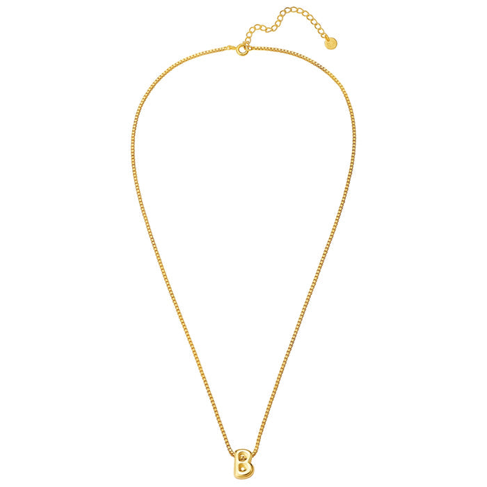 Halskette Bubble Letter B gold
