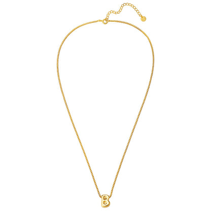 Halskette Bubble Letter B gold