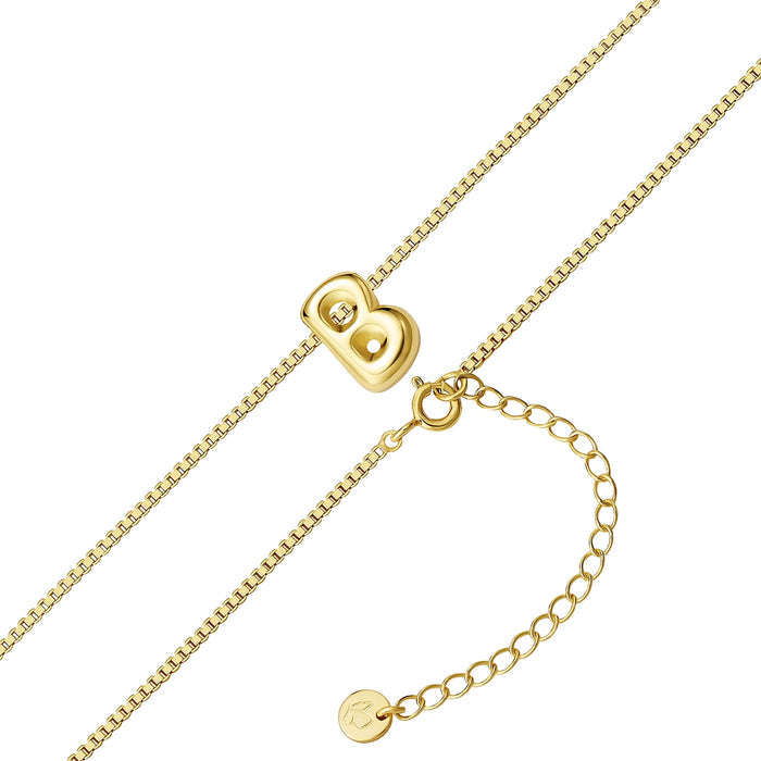 Halskette Bubble Letter B gold