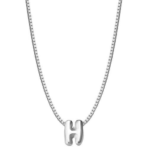 Halskette Bubble Letter H silber