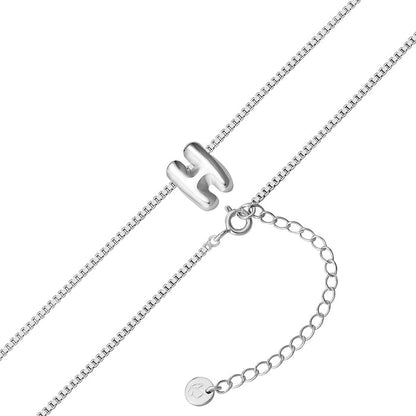 Halskette Bubble Letter H silber