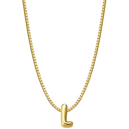 Halskette Bubble Letter L gold