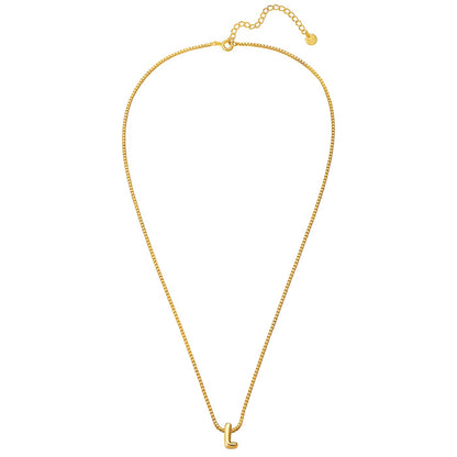 Halskette Bubble Letter L gold