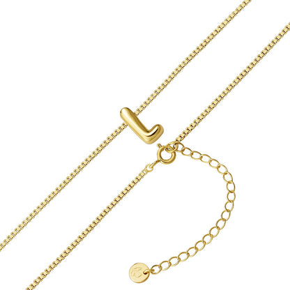 Halskette Bubble Letter L gold