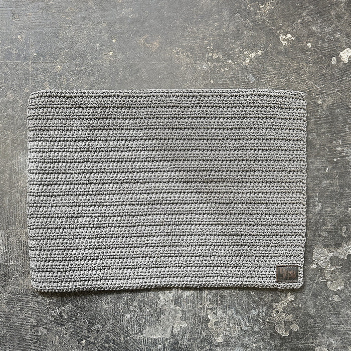 Hand Crochet Floor Mat Grey