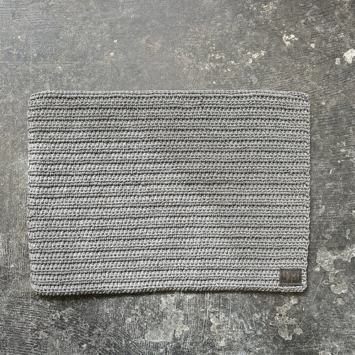 Hand Crochet Floor Mat Grey