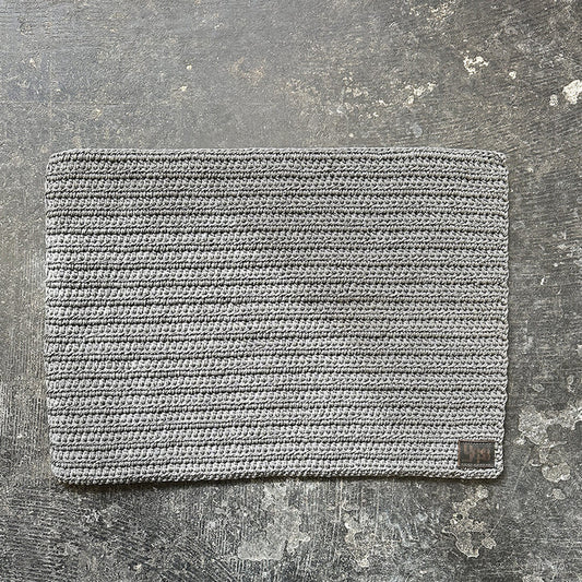 Hand Crochet Floor Mat Grey
