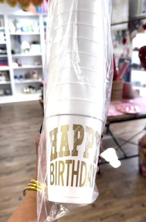 Sassy Cups Happy Birthday Foam Cups