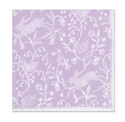 Caspari Party Hedgerow Lilac Cocktail Napkin
