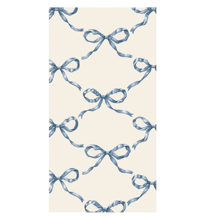 Hester & Cook Party Heirloom Blue Bow Napkins (Select Size)