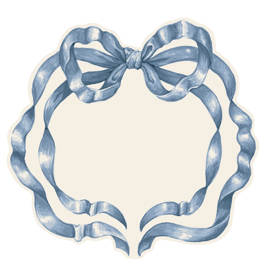 Hester & Cook Party Heirloom Blue Bow Placemats (Die-cut)