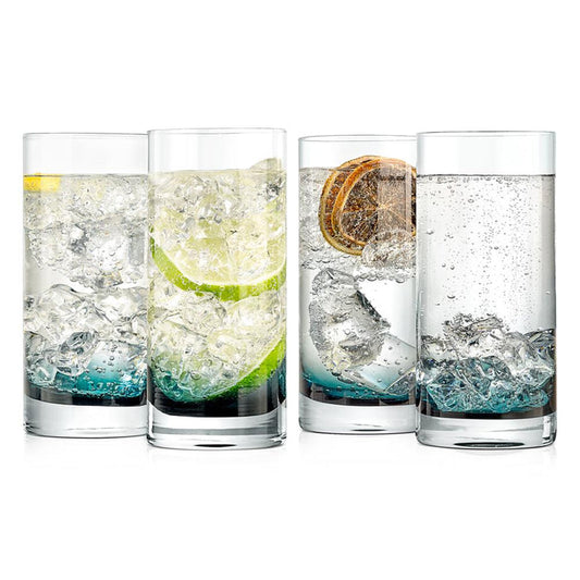 Highball Glasses Set of 2 - Durable Crystal, Dishwasher Safe, Clear