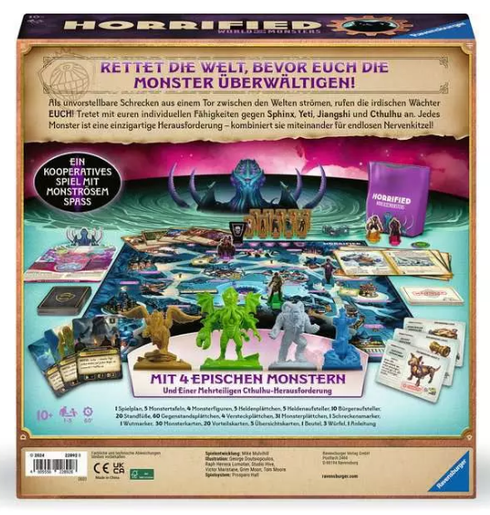 Horrified World of Monsters - Kooperatives Horror-Spiel für Familien