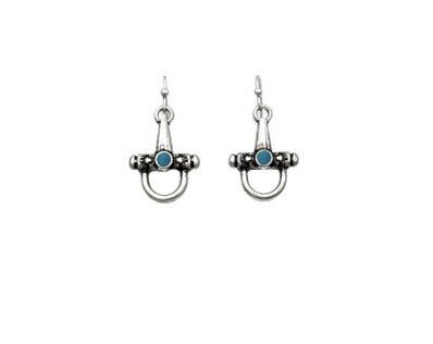 Horsebit Turquoise Drop Earrings