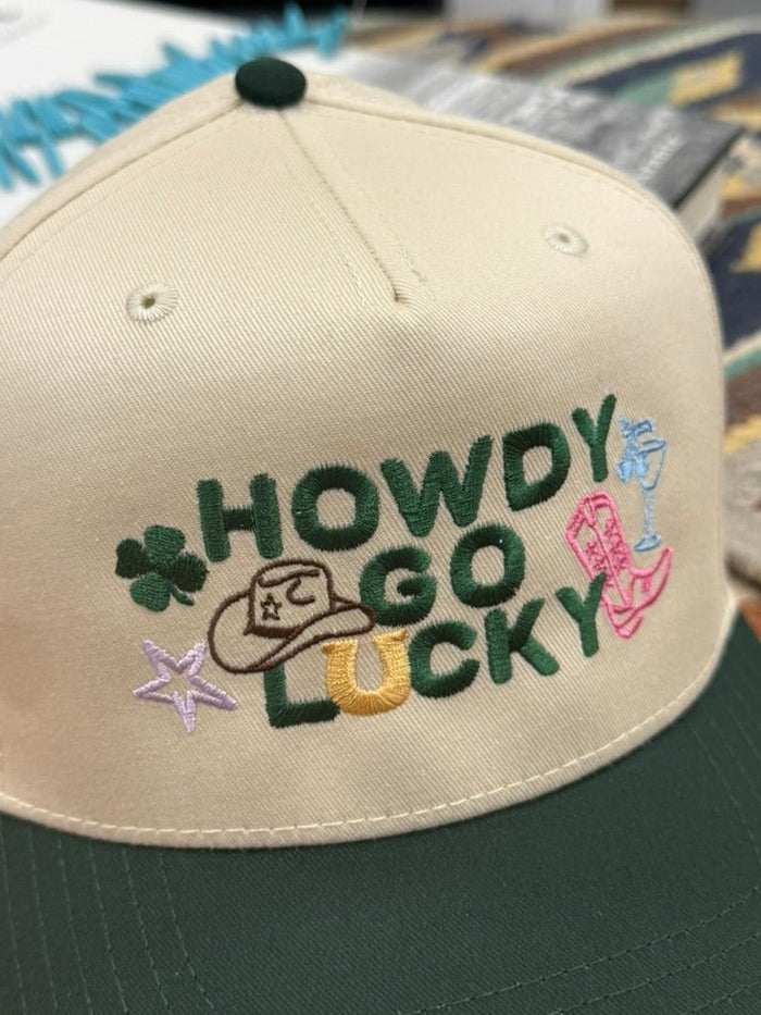 Howdy Go Lucky Embroidered Trucker Hat