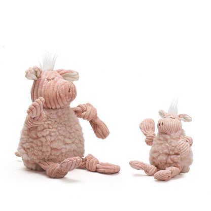 HuggleGroup - Penelope Pig HuggleFleece® FlufferKnottie™ Plush Dog Toy - Dog.Dog.Cat.