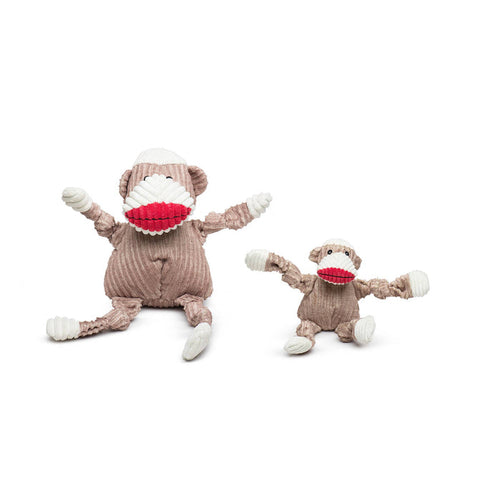 HuggleGroup - Stuey Sock Monkey Knottie®  Plush Dog Toy - Dog.Dog.Cat.