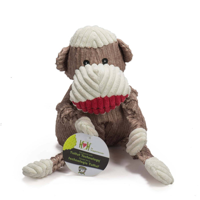 HuggleGroup - Stuey Sock Monkey Knottie®  Plush Dog Toy - Dog.Dog.Cat.