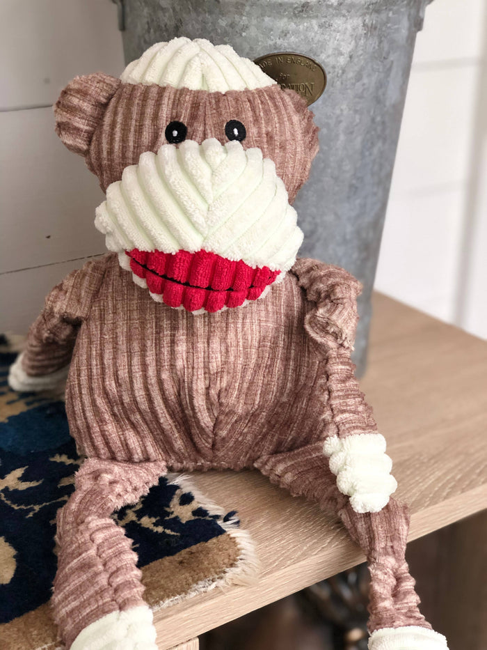 HuggleGroup - Stuey Sock Monkey Knottie®  Plush Dog Toy - Dog.Dog.Cat.